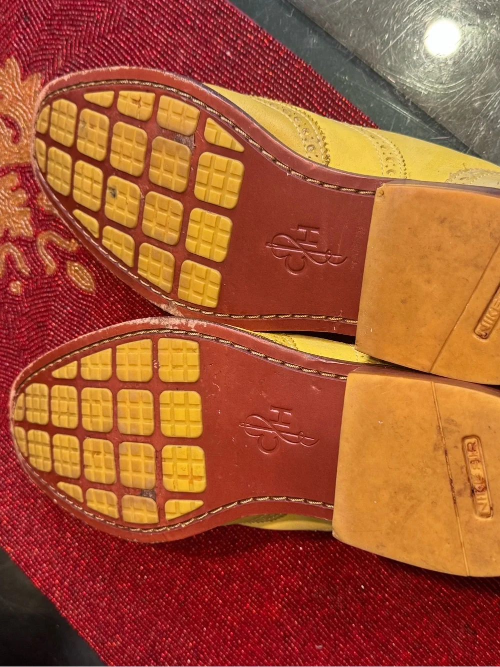 Cole Haan Yellow Wingtip Oxfords – Men's Size 9M